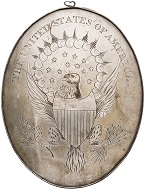 George Washington. Indian Peace Silver Medal. 1789. 137 x 106 mm.