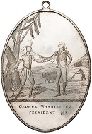 George Washington. Silver Medal. 1793. 175 x 127 mm.