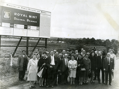 The first buildings of the Royal Mint site in Wales were opened in 1968. Photo: Royal Mint Museum.