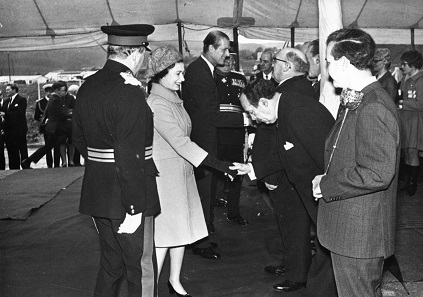 The Queen was welcomed at the opening by Royal Mint officials and employees. Photo: Royal Mint Museum.