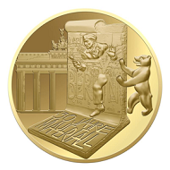 These commemorative coins are struck from .999 gold.