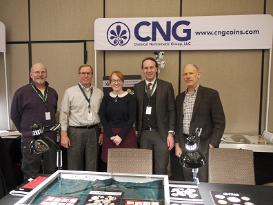 At NYINC you could meet at least some members of the CNG staff. From left to right: Kerry Wetterstrom, Michael Gasvoda, Caroline Holmes, Paul Hill and David Michaels. Photo: Björn Schöpe.