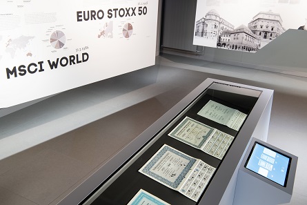 The latest special exhibition of the Swiss Finance Museum presents the history of the SMI. Photo: Schweizer Finanzmuseum.