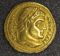 Constantine I, solidus, 312-317, gold, Rome. Photo: The Hunterian.