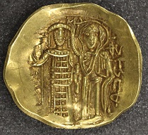 John III, Empire of Nicaea, hyperpyron, 1222-1254, gold, Magnesia. Photo: The Hunterian.