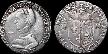 Lot 164: Scotland. Mary Stuart. AR testoon. Estimate: $9,000.
