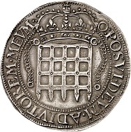No. 738: England. Elizabeth I, 1558-1603. 8 testerns n.d. (1600), London (Tower mint). Very rare. Extremely fine. Estimate: 15,000 euros. Price realized: 85,000 euros.