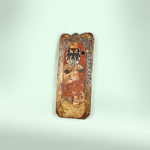 Sturmwand, a large stationary shield, or Setzschild, for crossbowmen, around 1440. Photo: ‘Simply Zurich’ Association / Mara Truog.