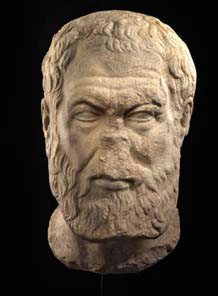 Roman marble head of Hypereides, c.2nd century AD. Height: 13 inches. Price: $280,000.