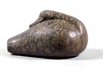 Mesopotomian stone duck weight, 2nd millenium BC.Length: 8.75 inches. Price: $75,000.
