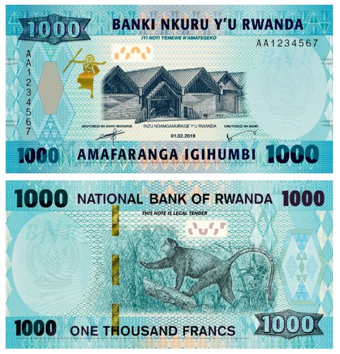 01_rwanda 2019 1000 franga pair