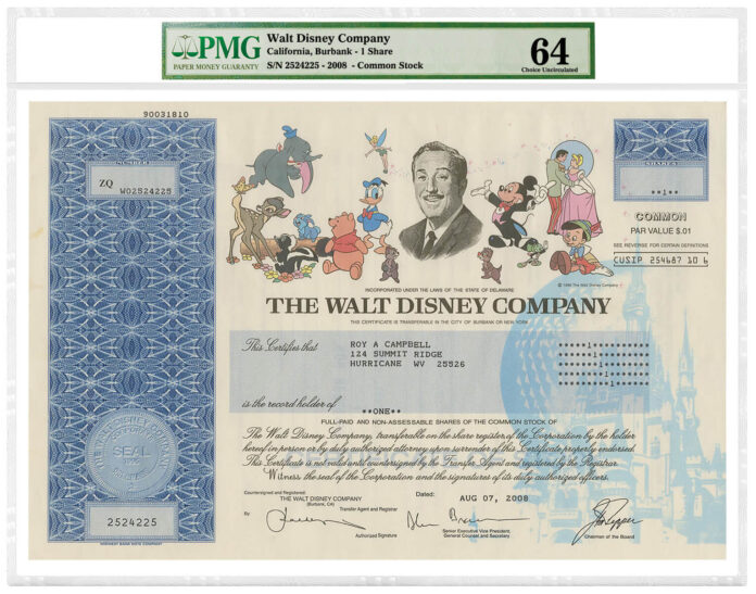 00-2008_WaltDisneyCompany_CA_Burbank_1Share_CommonStock_2524225_OnWhite