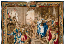 Ancient heroes on Flemish tapestry