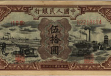 Industrialization displayed on banknotes