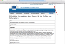 EU survey on the import of cultural goods finally available in German