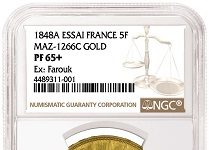 NGC Grades Likely Unique French Gold Pattern