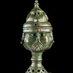 Encensoir ou brûle-parfum en forme de tête