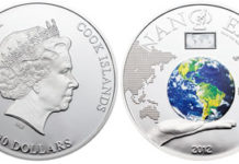 A Coin with a Nano Chip Featuring a Map of the World!