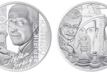 Stefan Zweig on Austrian 2013 Europa star silver coin