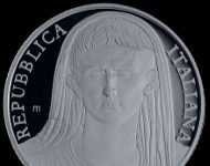 Italian collector coin on Roman emperor Augustus