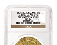 NGC certifies rare Nazarana Mohur
