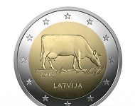 Latvijas Banka issues 2 euro commemorative coin featuring cow