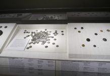 Coin installation at Princeton University Art Museum