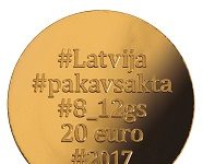 Latvian gold coin features horseshoe fibula