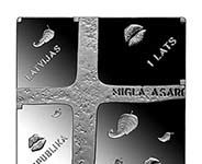 1 Lats Collector Coin Fog Mists the Pane dedicated to Aleksandrs Caks