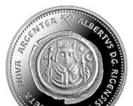 Bishop Albert and the first coin struck in Riga in 1211