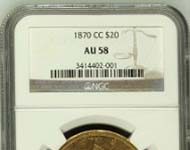 Shipment Theft Reported of a Newly Discovered and Finest Known 1870-CC $20, NGC AU58
