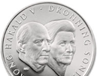 Silver coin to celebrate the birthdays of Norvegian Royal couple