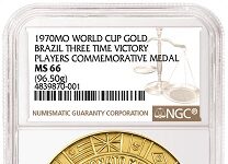 NGC Certifies Gold Medal Struck For 1970 Brazilian Soccer Team