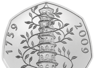 New Issue of the rarest 50 p coin celebrating Kew Gardens