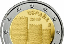 Old Town of Ávila on Spanish 2-Euro Commemorative Coin