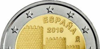Old Town of Ávila on Spanish 2-Euro Commemorative Coin