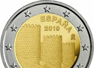 Old Town of Ávila on Spanish 2-Euro Commemorative Coin