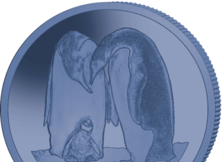 Pobjoy mints Emperor Penguin in Blue Titanium