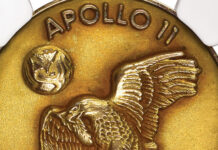 A Gold Medal which flew to the moon