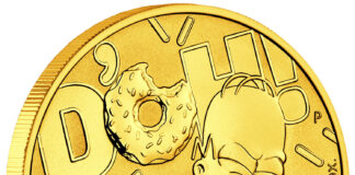 Homer Simpson on Tuvalu’s Gold Coin