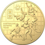 03_2020 50c Australian Olympic Team Round gold-plated Uncirculated Coin_REV