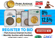 Park Avenue Numismatics Internet Auctions to Launch July 2020