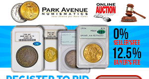 Park Avenue Numismatics Internet Auctions to Launch July 2020