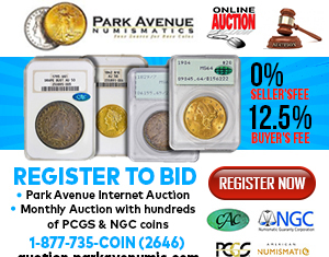 Park Avenue Numismatics Internet Auctions to Launch July 2020