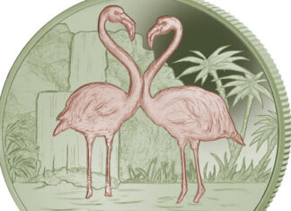 Flamingo Appears on Pobjoy’s New Bi-Coloured Titanium Coin