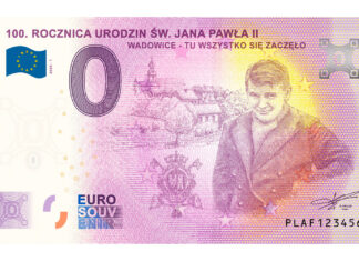 Polish 0-Euro Banknote Dedicated to Pope John Paul II