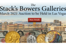 Stack’s Bowers Galleries March Auction to be Held in Las Vegas