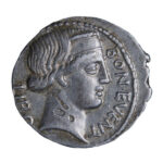 03-Roman silver denarius with image of thge deity Bonus Eventus, Good Outcome.