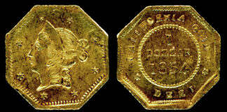 New 1854 Period 1 California Fractional Gold Dollar Variety Discovered