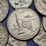 Coins,Of,Usa.,Statue,Of,Liberty,In,New,York,Depicted